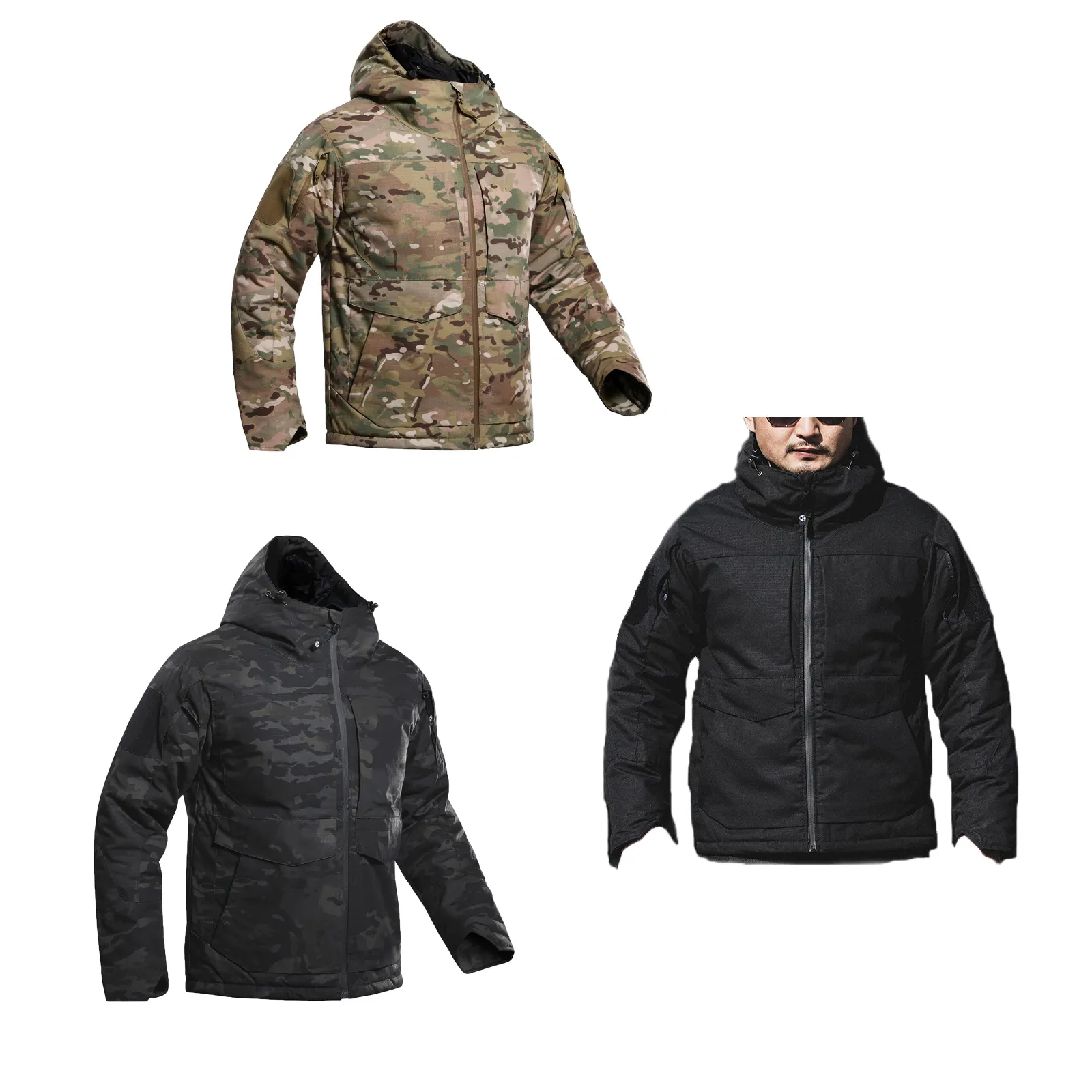 High Quality Camouflage Male Clothing Flight Pilot Coat Multi pocket Casual Windbreaker camo jacket for men