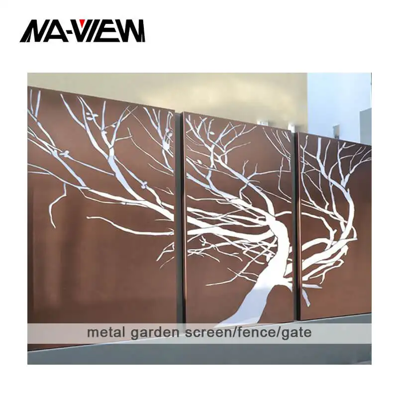 Naview-Panel de aluminio para granja, puertas de jardín a la venta