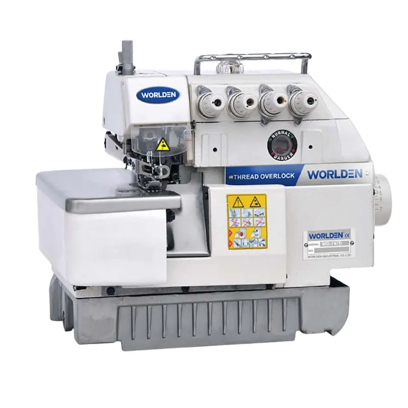 WD-747D de súper alta velocidad directo conducir cuatro hilo máquina de coser Overlock