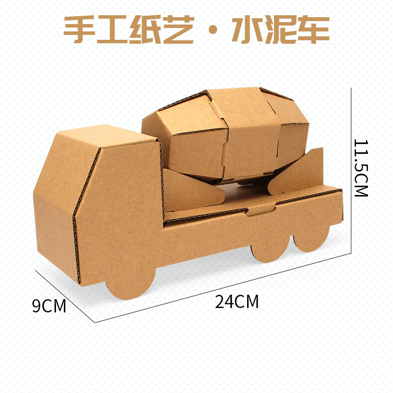 Handmade diy-cement truck with instructions