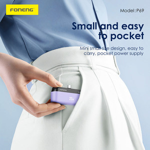 FONENG Mini 5000mah 20W With Built -In Stand Function Power Bank for TYPE- C Port Colorful <strong>Design</strong> - Product Image 6