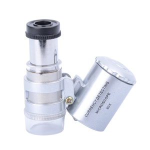 紧凑型便携式60x显微镜，带发光二极管灯和货币检测器口袋尺寸，便于识别 - Product Image 1