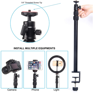 Multi-Function C Clamp Mount <strong>Stand</strong> Compatible for Microphones or Shock Mounts With3/8 - Product Image 5