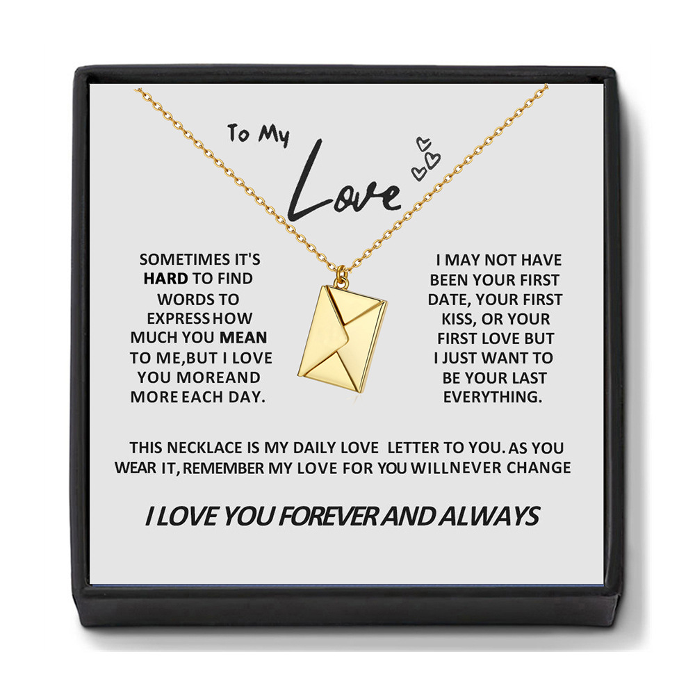 Necklace (Gold) + Card Gift Box