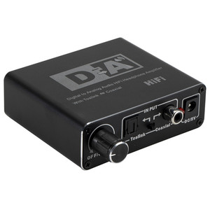 Convertidor de audio Digital a analógico, decodificador amplificador de auriculares con Toslink Coaxial - Product Image 3