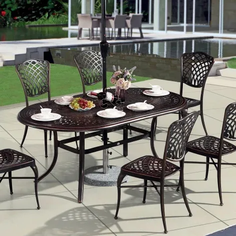 4-6 pezzi moderno a forma di giardino esterno in rattan di tacchino mobili in vimini tavolino e sedia set