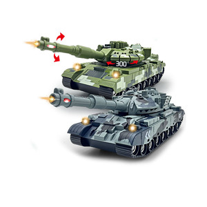 Işık ve ses efektleri ile 1:16 uzaktan kumanda savaş tankı 27MHZ/49MHZ mücadele tankları oyuncak - Product Image 1