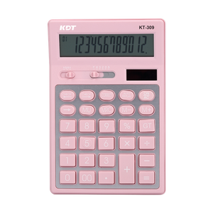 Calcolatrice da tavolo portatile a colori personalizzati a doppia potenza a 12 cifre funzione di controllo automatico e caratteristiche corrette in plastica resistente - Product Image 1