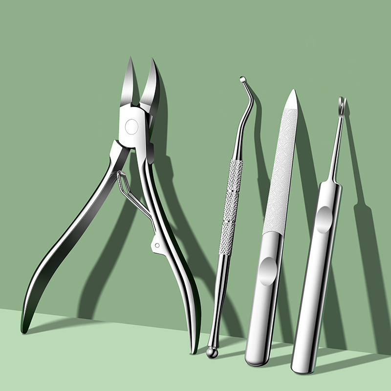 Large 8717+nail file+cuticle fork+nail gap cleaner