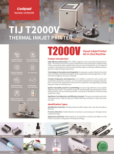 Hoch effizienter T2000V-Thermotintenstrahldrucker DOCOD TIJ Datums chargen codierung Visuelle Inspektions druckmaschine für die Produktions linie - Product Image 4