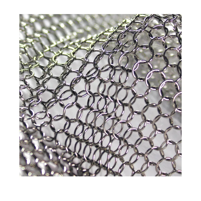 Wholesale Hot sale New Design stainless steel Colorful Window Ring Mesh Curtain Metal Wire Mesh for Decoration