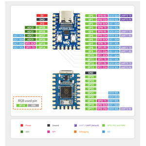 RP2040-Zero mit Header, einem kosten günstigen, leistungs starken Pico-ähnlichen MCU-Board basierend auf dem Mikro controller RP2040, Mini Ver - Product Image 5