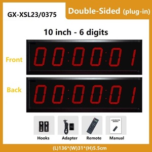 ZX Double Face Display Programmier bare digitale Indoor-Timing-LED-Uhr Outdoor Marathon Race Countdown/Up-Timer mit Fernbedienung - Product Image 2
