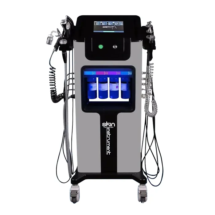 Machine professionnelle de soins du visage 8 en 1 Spa beauté eau oxygène visage humide eau Jet d'eau Dermabrasion H2O2 Hydro
