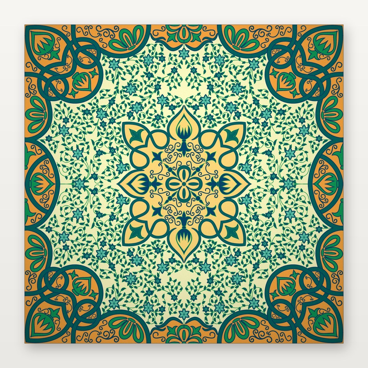 Tapis de Mahjong à motifs verts