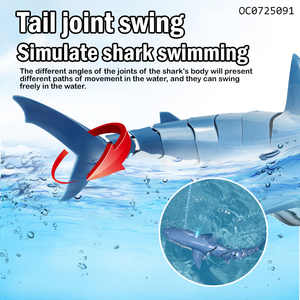 2.4G Spray Water Pool Electric Toy Rc Remote Control Robot <strong>Shark</strong> for Kids