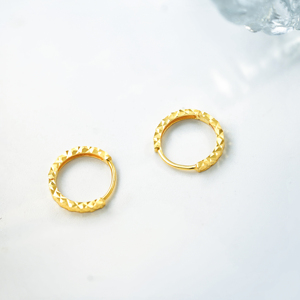 PCX Jewelry Fashion Três tamanhos diferentes amarelo Hoop Earrings Elegant Hoop Earrings 18k Real Gold Brincos Fine Jewelry