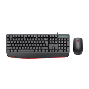 OEM Combo Business Office Multi-sistema compatibilità tasti di basso profilo Design ergonomico cablato tastiera e Mouse Set 104-chiave - Product Image 1