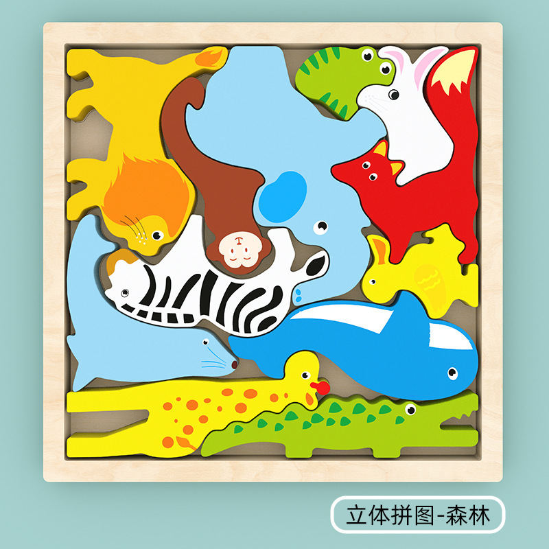 Puzzle animaux marins - blister