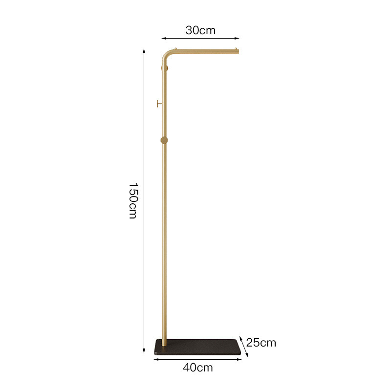 L-shaped round disc design with gold stand and black base (150)