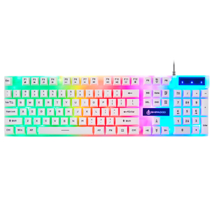 शिपयार्ड आरजीबी नेतृत्व बैकलाइट बिजनेस कीबोर्ड ने नया कस्टम कालाय ब्लैक/व्हाइट कीबोर्ड स्थापित किया - Product Image 2