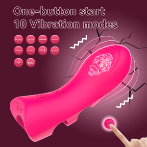 G Spot Finger Vibrator with 10 Vibration Modest Sex Toy <strong>Tip</strong> Clitoral Quick <strong>Orgasm</strong> Stimulation Nipples Vagina Massagers - Product Image 2