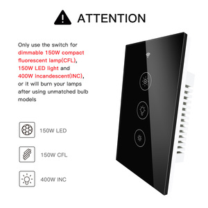 LangYeao US Tuya Smart Touch WiFi interruttore a parete per l'automazione del Timer domestico Dimmer controllato da App o altoparlante intelligente - Product Image 4