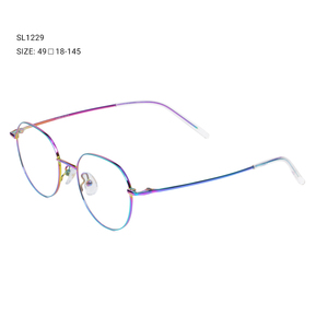 Thanh Lịch Thời Trang Màu Sắc Rực Rỡ Những Ngôi Đền Mỏng Cổ Điển Retro Vòng Ultralight Kính Quang Học Phụ Nữ Kính - Product Image 4