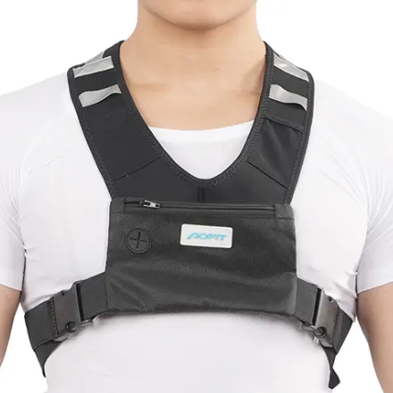 Colete ortopédico corretor de postura, colete personalizado com alça de correção de ombro com bolso para celular