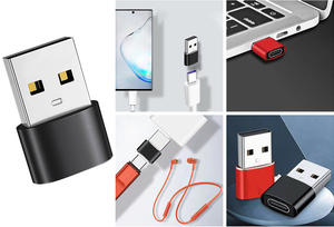 USB到USB C适配器C型母到公充电器转换器
