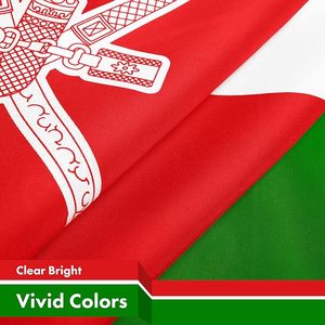 Sultan of Oman Flag 3x5 Ft Banner Screen Print Polyester Canvas <strong>Header</strong> and Double Stitched Brass Grommets for <strong>Easy</strong> Display - Product Image 5