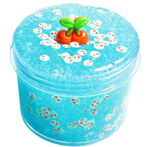 Yeni varış şeffaf kristal kil meyve seti Playdough balçık yumuşak seramik meyve dilimi DIY oyuncak kil balçık çocuklar için