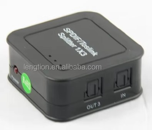 Fibra SPDIF Toslink de audio digital óptica divisor 1x3 soporte 5.1 DTS PCM una entrada a tres salidas de audio Divisor