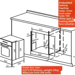 50L Dual-Purpose <strong>Gas</strong> <strong>Oven</strong> Multi-Function Built-in Desktop <strong>Oven</strong> American European Regulations English Version Low Price - Product Image 5