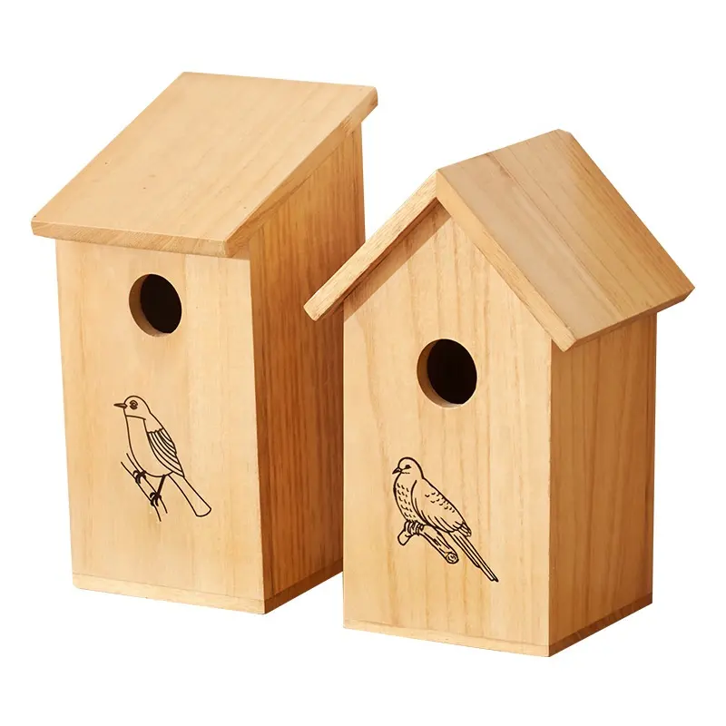 Casa de pájaros de madera para mascotas, Nido de Pájaros para exteriores, casa para loros y golondrinas, personalizada