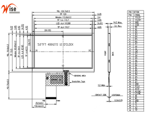Módulo táctil de pantalla Industrial de 5,0 pulgadas, pantalla LCD, módulo TFT, pantalla táctil - Product Image 3
