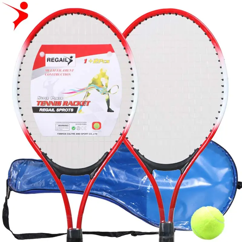 Regail Kinder Stahl 21 Zoll Tennis schläger 2 Schläger mit 1 Tennisball Set Fabrik Großhandel Kinder Tennis schläger für Kinder