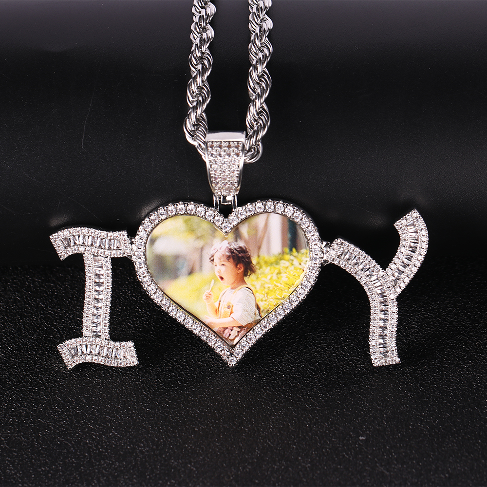 Heart shape Silver With Rope Chain