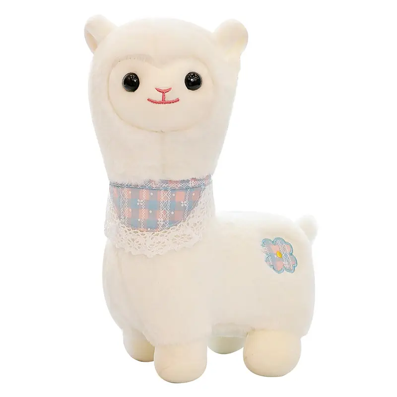 Peluches de alpaca Kawaii, almohada de peluche rosa de alpacas, cojín, muestra gratis