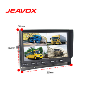 12-24V 10.1 Inch Car Rear View <strong>Monitor</strong> 4CH AV <strong>Input</strong> Quad Split View TFT LCD Digital Reverse Backup <strong>Monitor</strong> for Bus Truck - Product Image 5