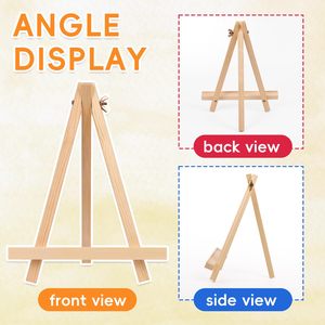 Gỗ tự nhiên hiển thị giá vẽ để hiển thị bức tranh vải, Giá vẽ đứng cho bức tranh đám cưới, danh thiếp, hình ảnh, hàng thủ công - Product Image 2
