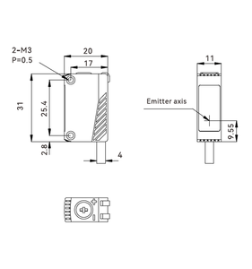 Photoelectric <strong>sensor</strong> ESB series background suppression <strong>diffuse</strong> <strong>reflection</strong> type NPN PNP high precision no effected by background - Product Image 6