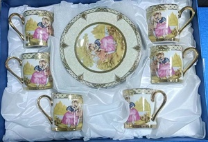ชุดถ้วยชาไก่งวงพอร์ซเลนสีทองแบบคลาสสิกชุดกาแฟและชา - Product Image 4