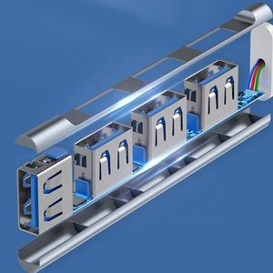 USB 3.0 3 bağlantı noktalı USB 2.0 + 1 bağlantı noktalı USB 3.0 Hub, Metal ince Hub bilgisayar için - Product Image 6
