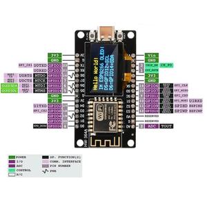 <strong>NodeMCU</strong> ESP8266 Development Board with 0.96 OLED Display,CH-340,ESP-12E WiFi Module,Micro USB for /Micropython ESP8266