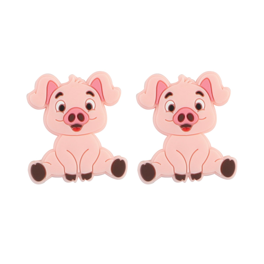 Pig Focal bead Quartz Pink SA160