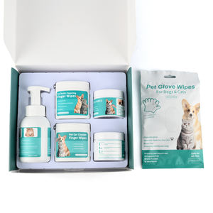 Toilettage pour animaux de compagnie meilleur vendeur fournisseur ensemble de lingettes de nettoyage des dents oreille oeil patte ensemble pour chiens et chats autonettoyant en gros - Product Image 2