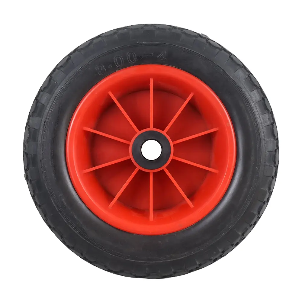 3,00-4 ruedas planas fabricación profesional hecha en China utilizada para herramientas de coche y ruedas de carro de jardín