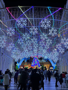 3D al aire libre IP65 cobre copo de nieve calle motivo festivo luces decorativas blanco cálido LED cadena de luces - Product Image 3