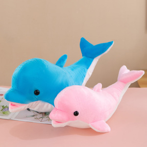 卸売ぬいぐるみ海の動物のおもちゃピンクブルーイルカぬいぐるみイルカ眠っている枕 - Product Image 3
